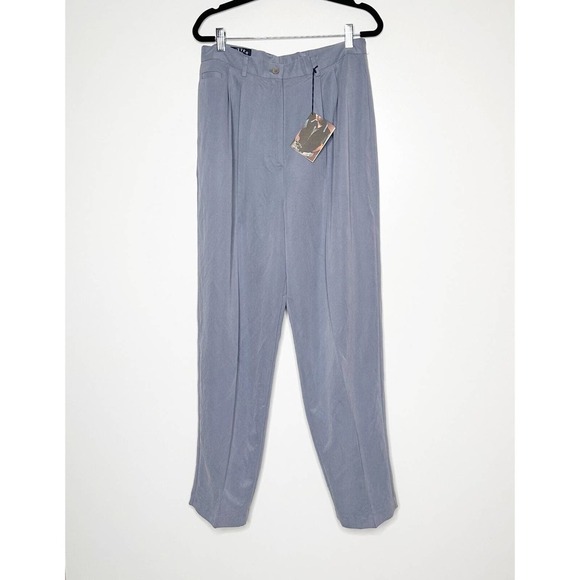NWT Cutter & Buck Twill Microfiber Pleated Pants High Rise Women's Gray Size 12 - Picture 1 of 5
